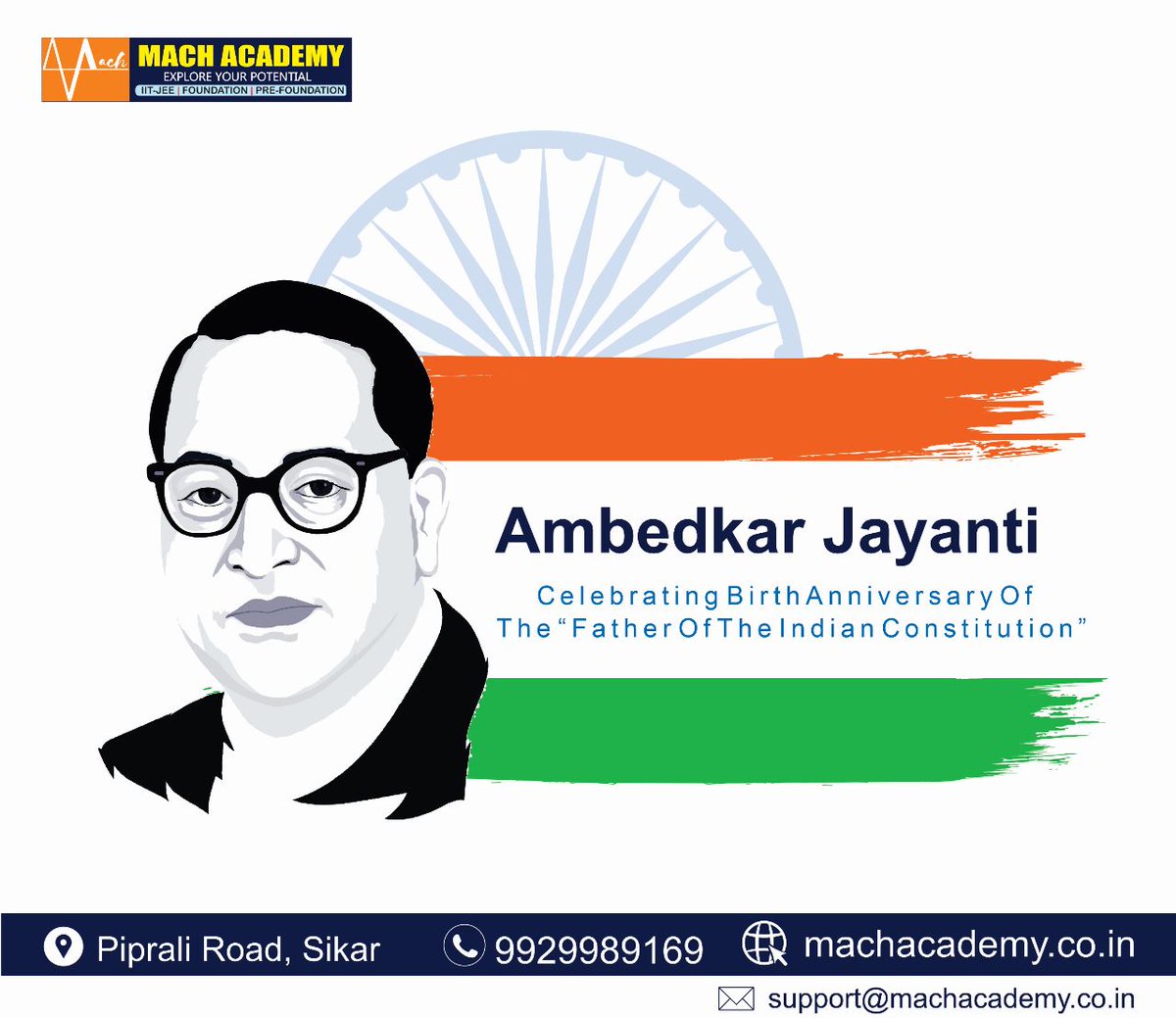 mach__academy's tweet photo. long as you do not achieve social liberty.
Whatever freedom is provided by the law is of no avail to you.
#AmbedkarJayanti2023
#machacademy #bhimjayanti #admissionsopen2023_24 #aprilseason #jeemain2023 #carrier #Constitution #foundation #JEERank #prefoundation #engineering https://t.co/f9nC4gM9ME