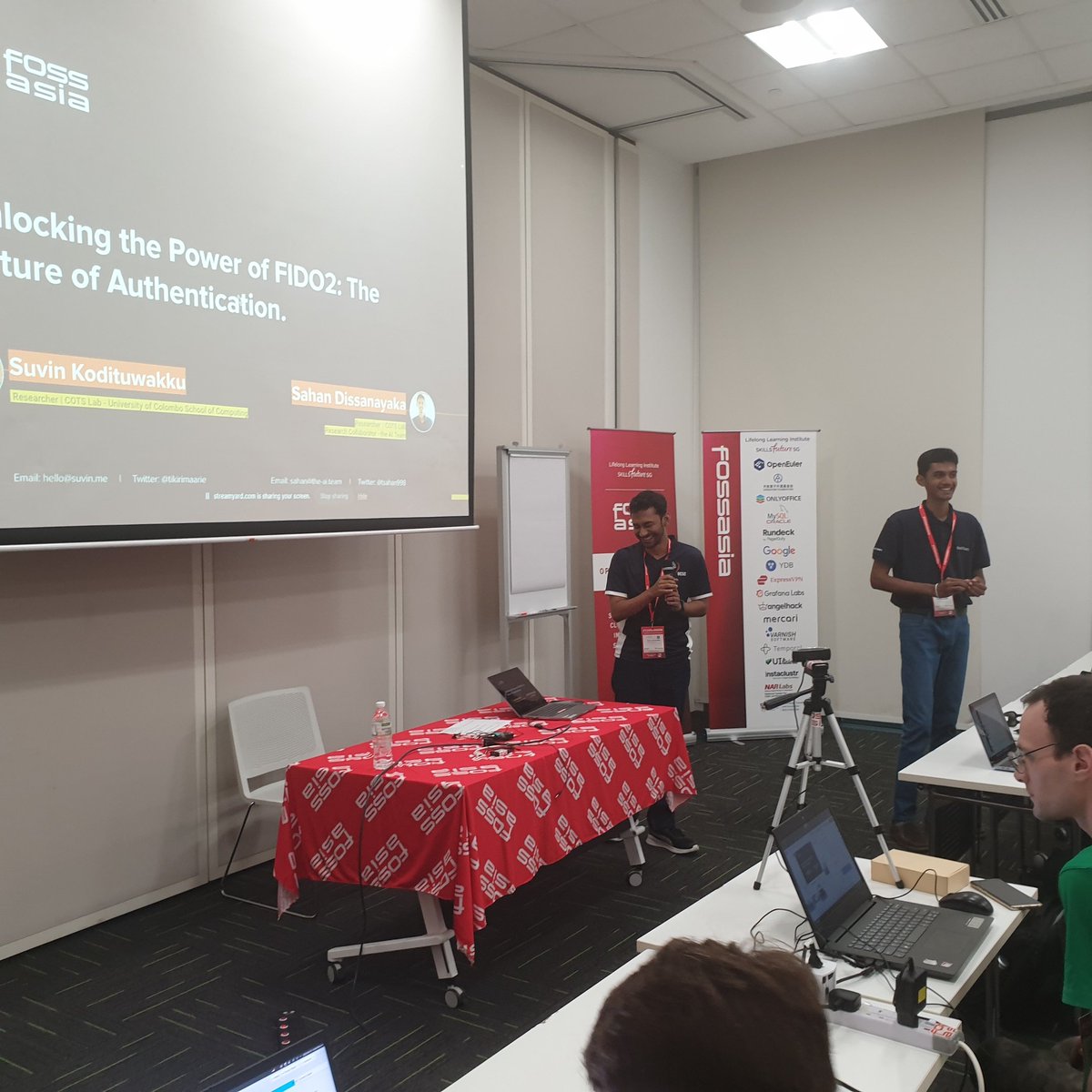 Suvin and Sahan on FIDO2 at #FOSSASIA