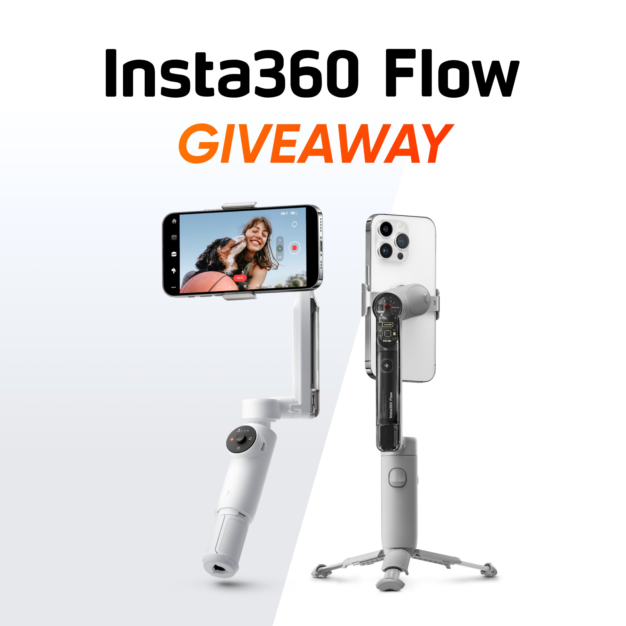 Insta360 on X: WIN an Insta360 Flow! 😍 To enter: 1⃣️Follow @insta360 2⃣  Retweet this post At 3000 RTs, we'll give away two Insta360 Flow  Standalone! At 5000 RTs, we'll give away