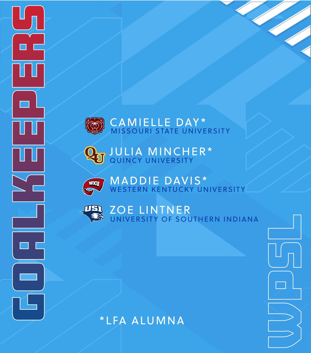 THE STAGE IS SET.

Introducing our official 2023 LFA WPSL roster featuring...

✅ 37 NCAA student-athletes
✅ 27 Lou Fusz Athletic Alumni
✅ 10 WPSL league matches

#loufuszathletic | #HerGame