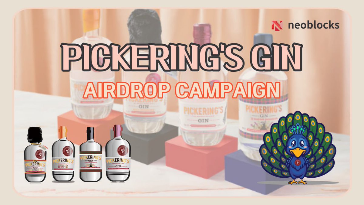 BlockChain_CK's tweet photo. 📢 NEOBLOCKS -  Pickering’s Gin Giveaway 

 Pickering’s Gin NFT x 12
Pickering’s Gin OG x 100
Pickering’s Gin WL x 참여자_전원

⏰ ~ 04/20

1. Follow
@BlockChain_CK
@Neoblocks_kr

2. Like + RT +3 Tag + Discord

3. Join our Gleam competition
🔗https://t.co/QmvKC95LfU

#NFTGiveaway #NFTs #NFTdrop