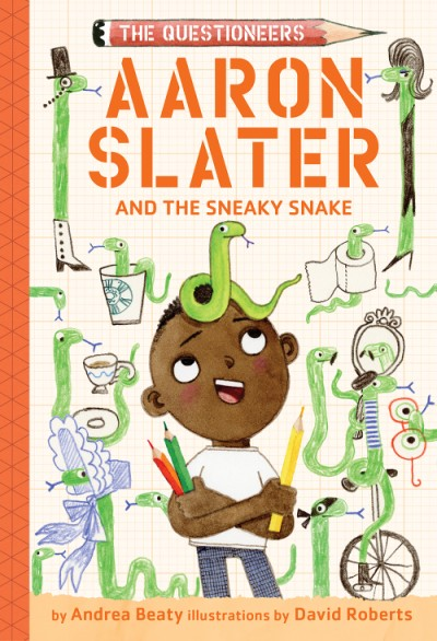 andreabeaty's tweet photo. I love our Questioneers chapter books! I don’t know which is more fun, writing them, or seeing the delightful illustrations David Roberts creates. Aaron Slater and the Sneaky Snake comes out May 2!!!!

#kidsbooks #reading #fun #kids #snakes #art #bannedbooks (and snakes!) https://t.co/KV8SBsd85l