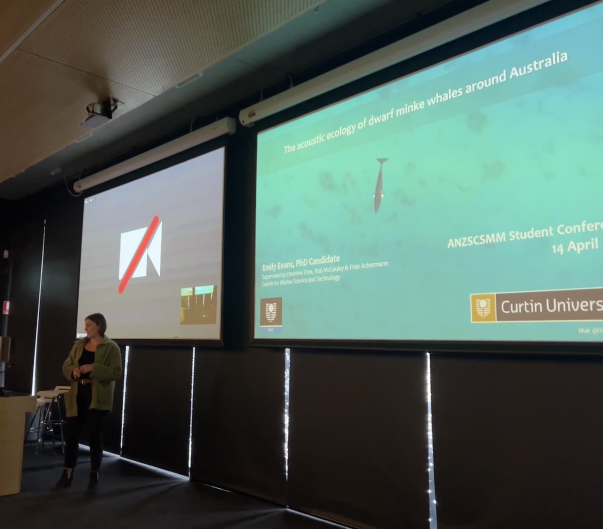 anzscsmm's tweet photo. Diving deep now into a bioacustics session with incredible talks from @AlexaHasselman @CorinnaGosby Emily Evans, Ciara Browne, @brodie_elsdon and Andrew Davenport. https://t.co/ipWaEfyi4q