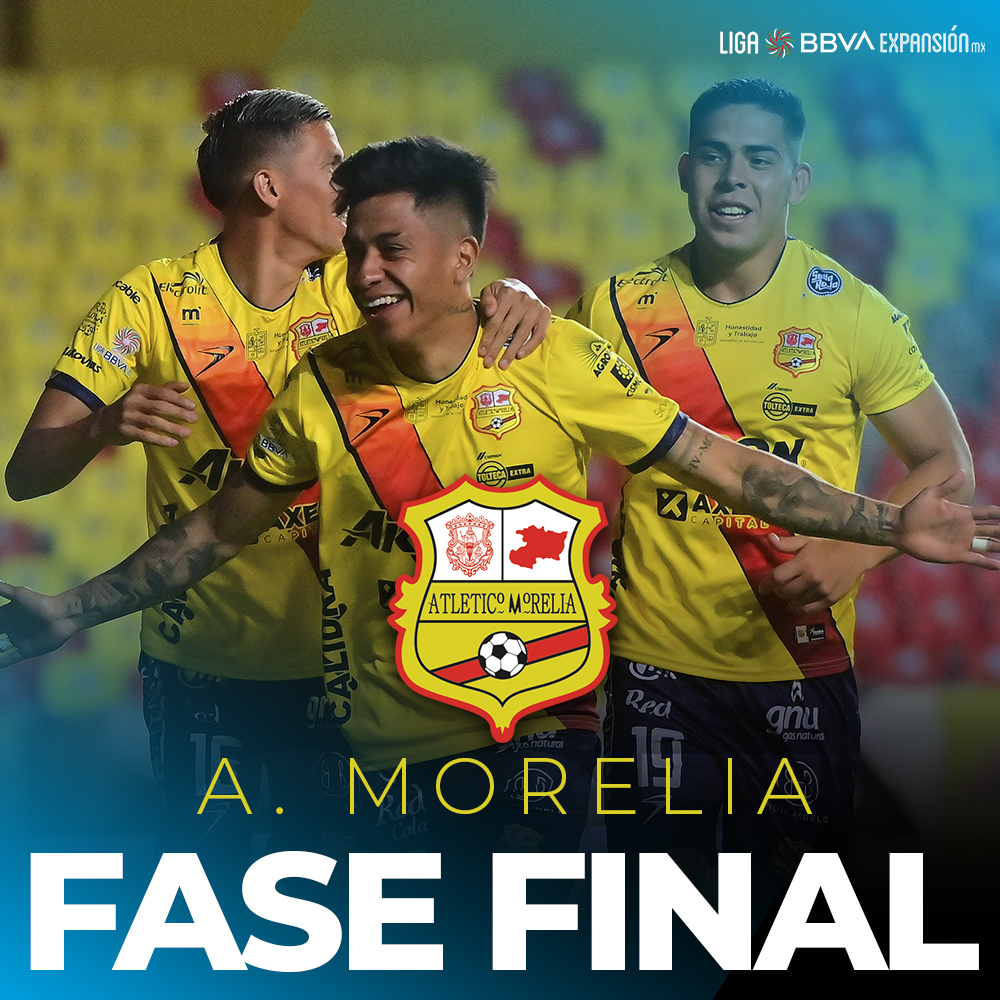 LigaMXExpansion's tweet photo. ¡BIENVENIDOS A FASE FINAL 🏆😎!

Con el triunfo de esta noche, el @C_A_Morelia aseguró su presencia en la etapa de la pelea por el campeonato. Los Canarios llegaron a 27 unidades. https://t.co/FxX8jCCFmb