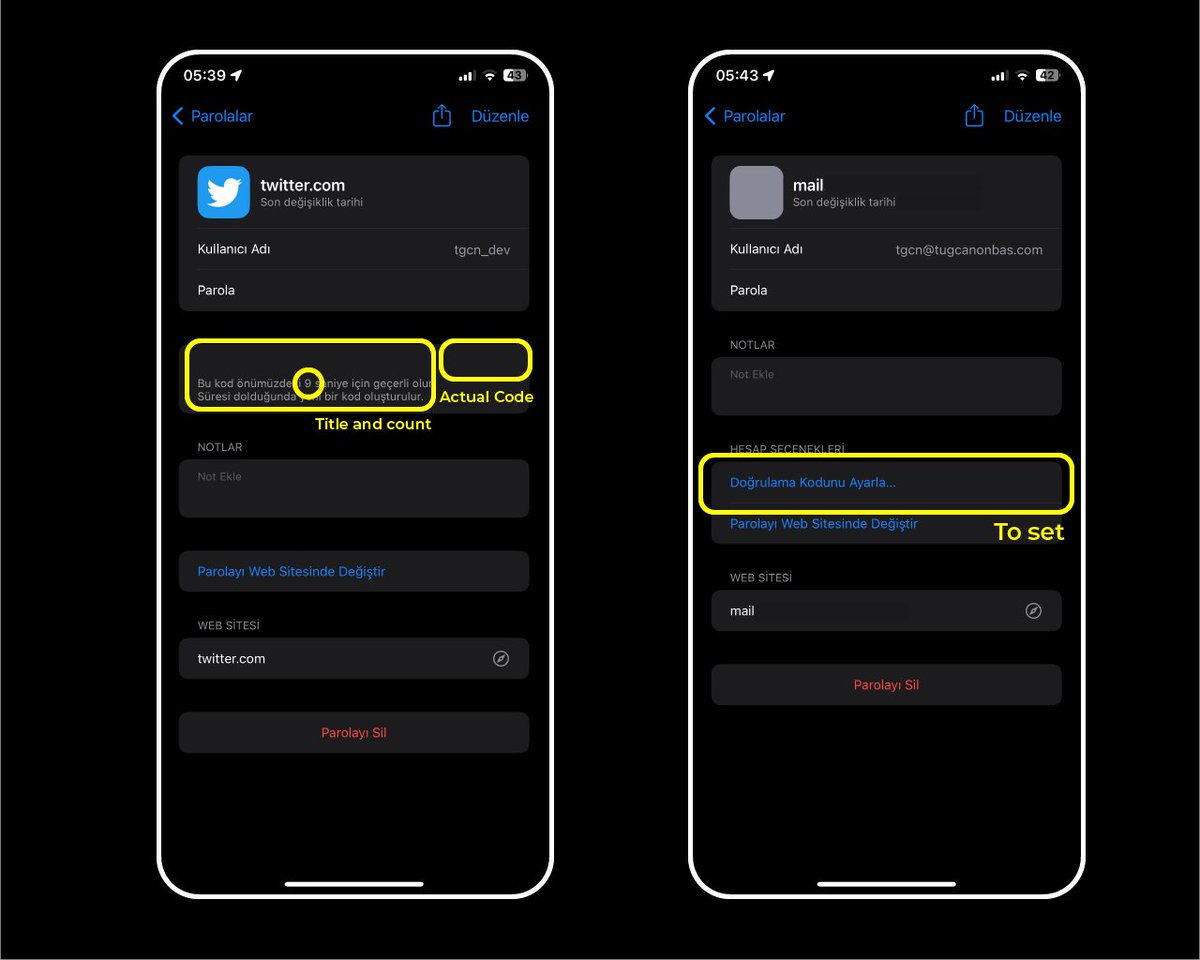 tgcn_dev's tweet photo. @TommyPrezioso Actually, there is! 🎉 I recently discover when I add 2FA to one of my accounts. 📝 New to-do added to my list:
- Migrate all passcodes to Apple Passwords
(Some parts of the screenshots removed by iPhone like code, title and password dots, I remove my provider also 😇) https://t.co/YZM4RdBtFB