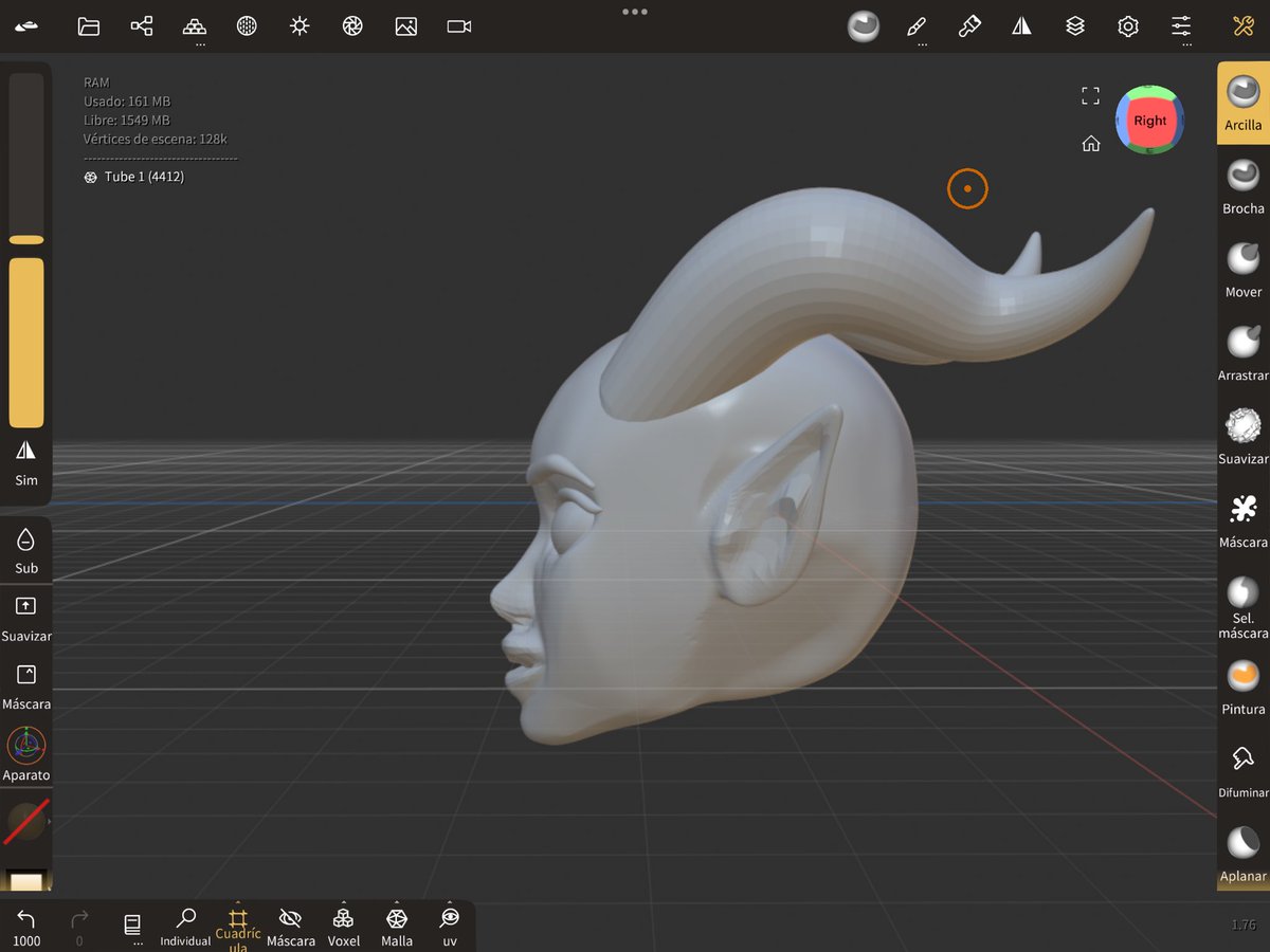 LunaChavezu's tweet photo. Hora si, siempre uso a raven para practicar 😭 #3dsculp #3dmodeling https://t.co/N4AcejnBKB