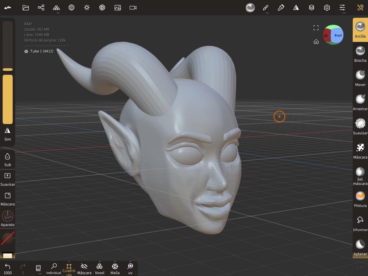 LunaChavezu's tweet photo. Hora si, siempre uso a raven para practicar 😭 #3dsculp #3dmodeling https://t.co/N4AcejnBKB