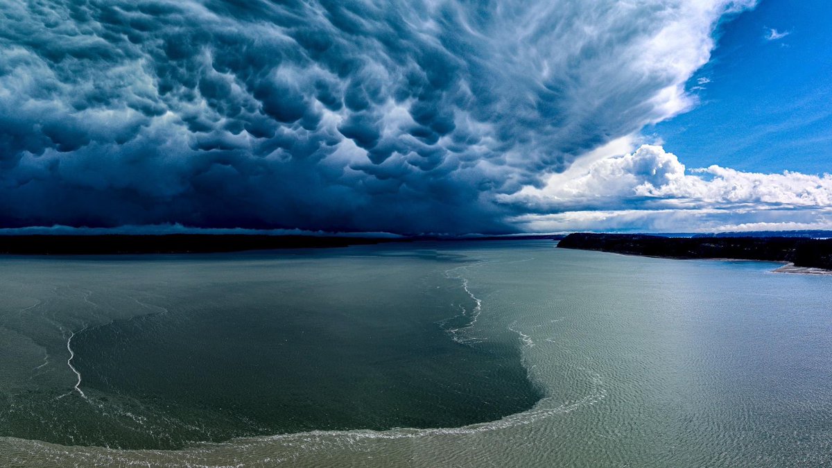 KClarkWx's tweet photo. Pic of the week! 🤩 Puget Sound Convergence Zone thunderstorm put on quite the show! 🌩️ #mammatus #wawx

📸: John C Storbeck https://t.co/RG5Ve95zEa