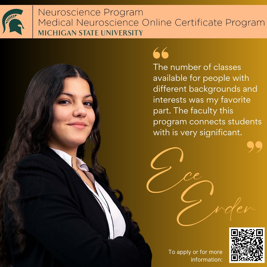 Thinking of a career in neuroscience? MSU’s Medical Neuroscience Online Certificate Program can help enhance your academic goals to take admissions exams or when applying to jobs or graduate and medical schools. #msuneuroscience #neuroscience #research #gradschool #onlineprogram
