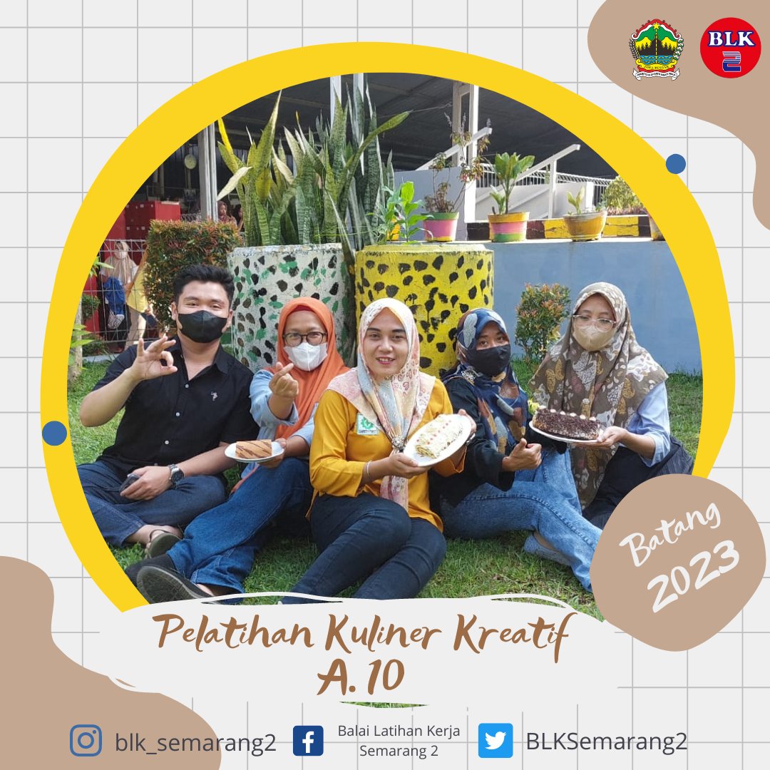 BLKSemarang2's tweet photo. Kegiatan pelatihan kuliner kreatif Angkatan 10 di Kabupaten Batang dibuka secara langsung oleh Ibu Dra. Nur Hidayati, M.M. selaku Kepala Balai Latihan Kerja Semarang 2. Peserta pelatihan adalah buruh pabrik rokok PT MPS Kabupaten Batang. https://t.co/yNsNvXvFwF