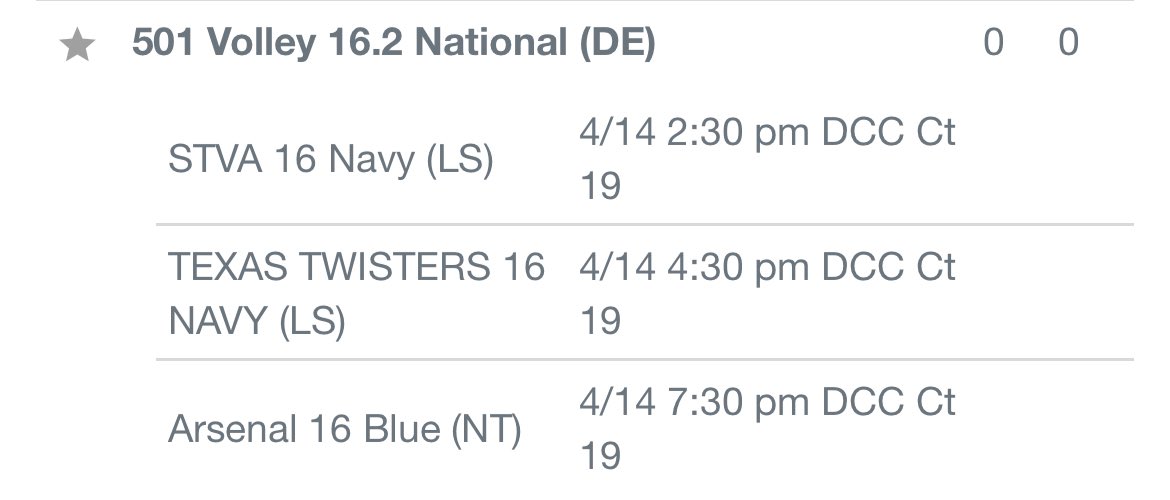 madison_derden's tweet photo. We are LONE STAR bound! Pool play schedule below! 💥🏐
@vbconnection @501Volley @ucavball @OuachitaVB @ArkansasTechVB @Harding_VB @ReddiesVB https://t.co/mfrUWImZHE