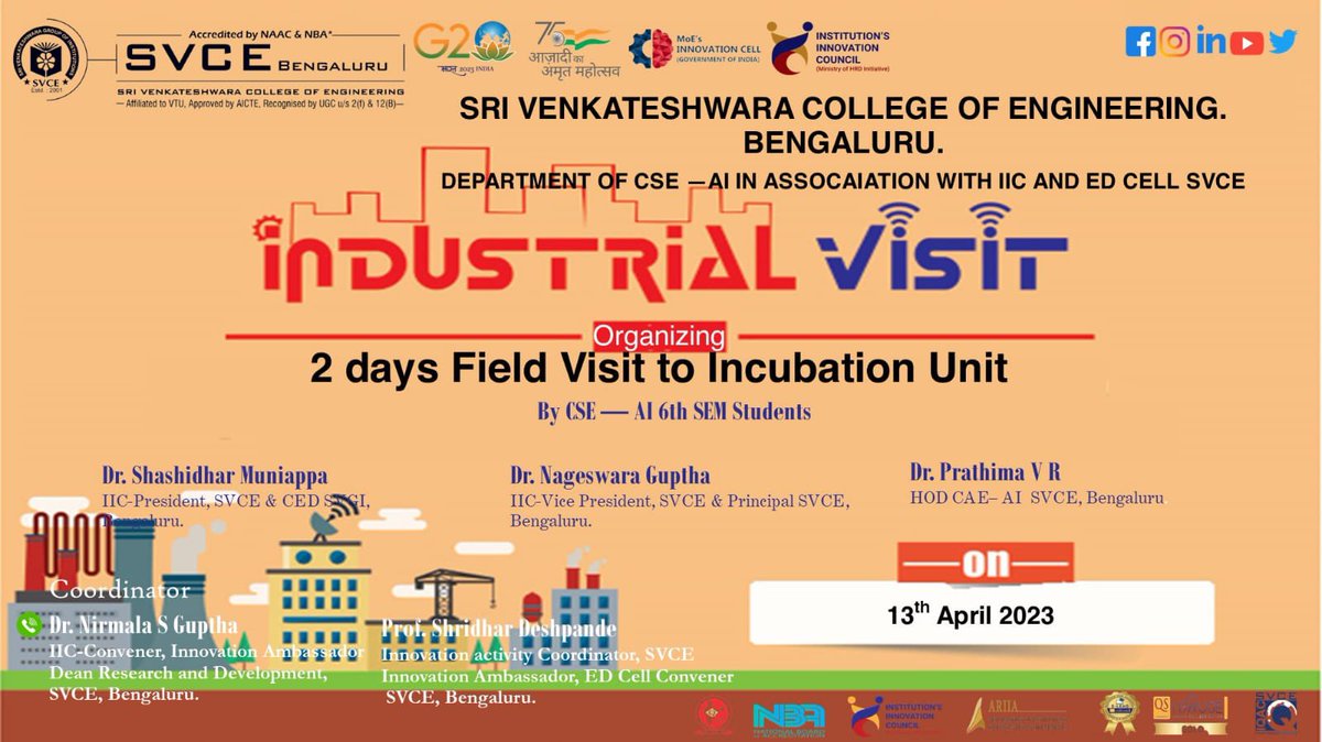 SvceBengaluru's tweet photo. Photos of the industrial visit to the incubation unit by our students #svce #svcebengaluru #svcebangalore #bestengineeringinstitute #bengalurucollege #industrialvisit #incubationunit https://t.co/kREjSnxXw6