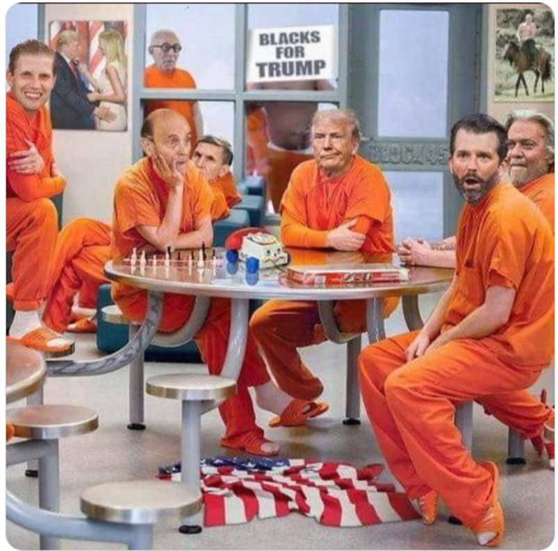 PureNTrue1's tweet photo. @TedNugent DA Alvin Bragg and other District Attorneys are making America great again by #lockingup sorry lying ass Trump!
#TrumpIsGuilty AF!
#TrumpisaNationalDisgrace
#TrumpCrimeFamilyForPrison https://t.co/D1bRzKPo0v