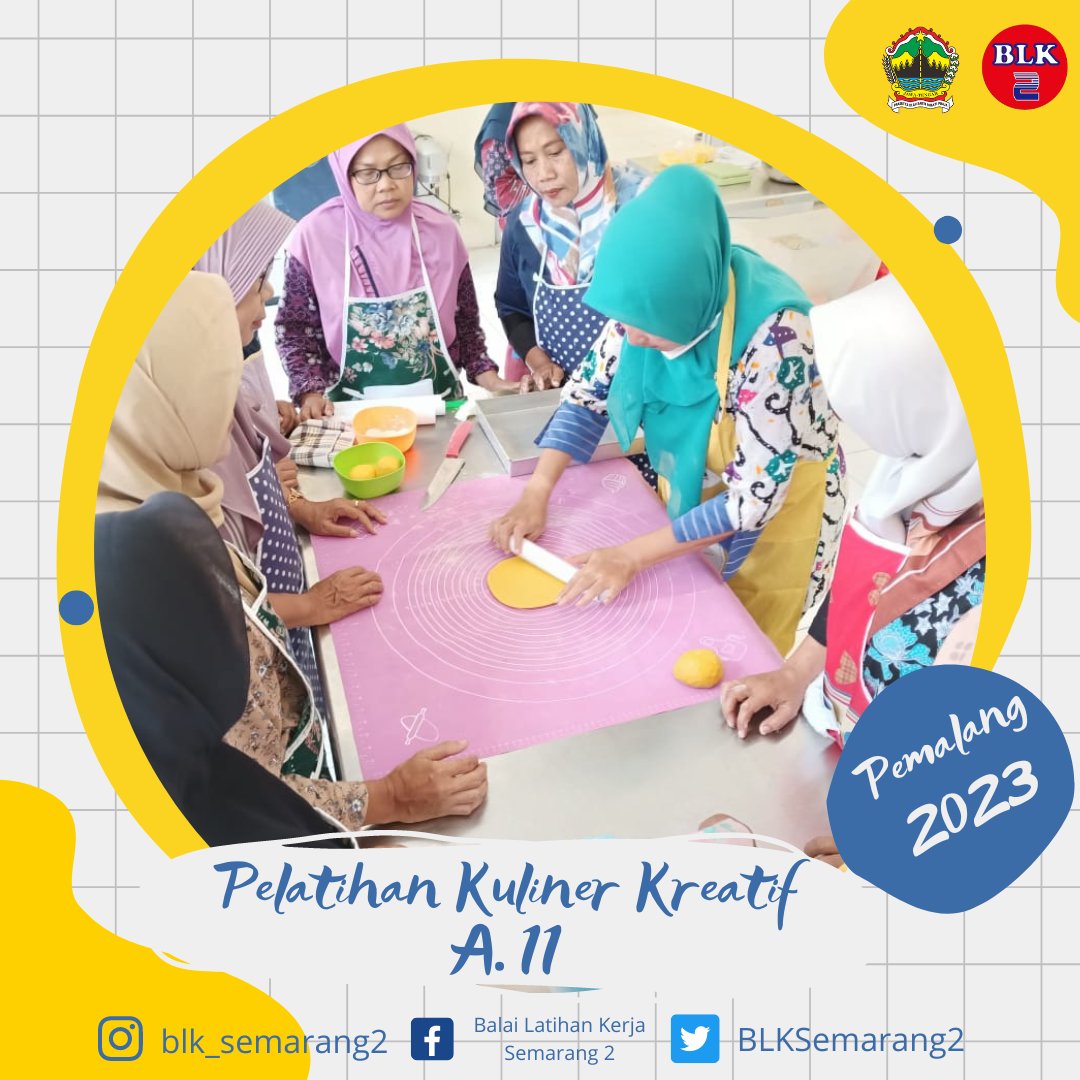 BLKSemarang2's tweet photo. elatihan Kuliner Kreatif angkatan XI Tahun 2023 di Kabupaten Pemalang di buka oleh Ibu Titik Suwarti, SE selaku Sub Koor Seksi Pemasaran BLK Semarang 2. Materi pertama oleh Bapak Agung Widiyanto, SE. https://t.co/TC6Qbg6iLJ  materi kuliner disampaikan oleh Ibu Fajar https://t.co/KbbOBvX88s
