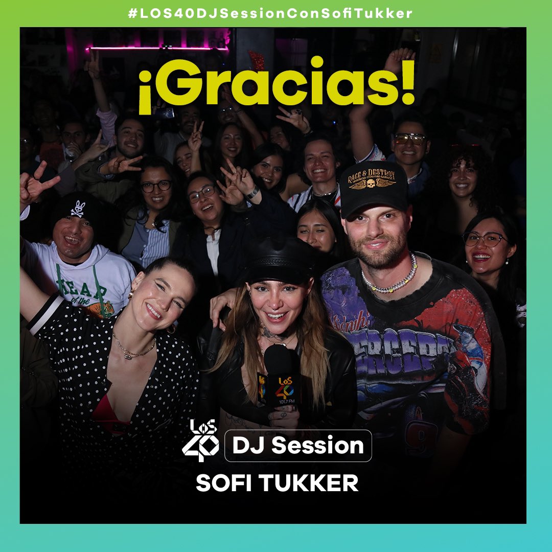 los40mx's tweet photo. ¡Gracias a @sofitukker #LOS40DJSession fue un éxito! 
Escúchanos para participar en nuestras experiencias 🙃🤩 https://t.co/pfUpFnWm3M