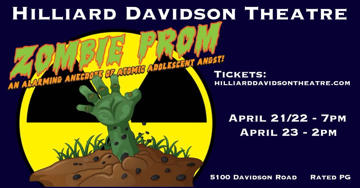 Calling all Bakers *and non-bakers!!!
We are looking for donated baked goods to sell during the performances od Zombie Prom 4/21-4/23! Zombie themed is a plus but not required!!! 
Davidsondramaboosters@gmail.com

Tickets can be purchased ahead of time at:
hilliarddavidsontheatre.com/buy-tickets.ht…