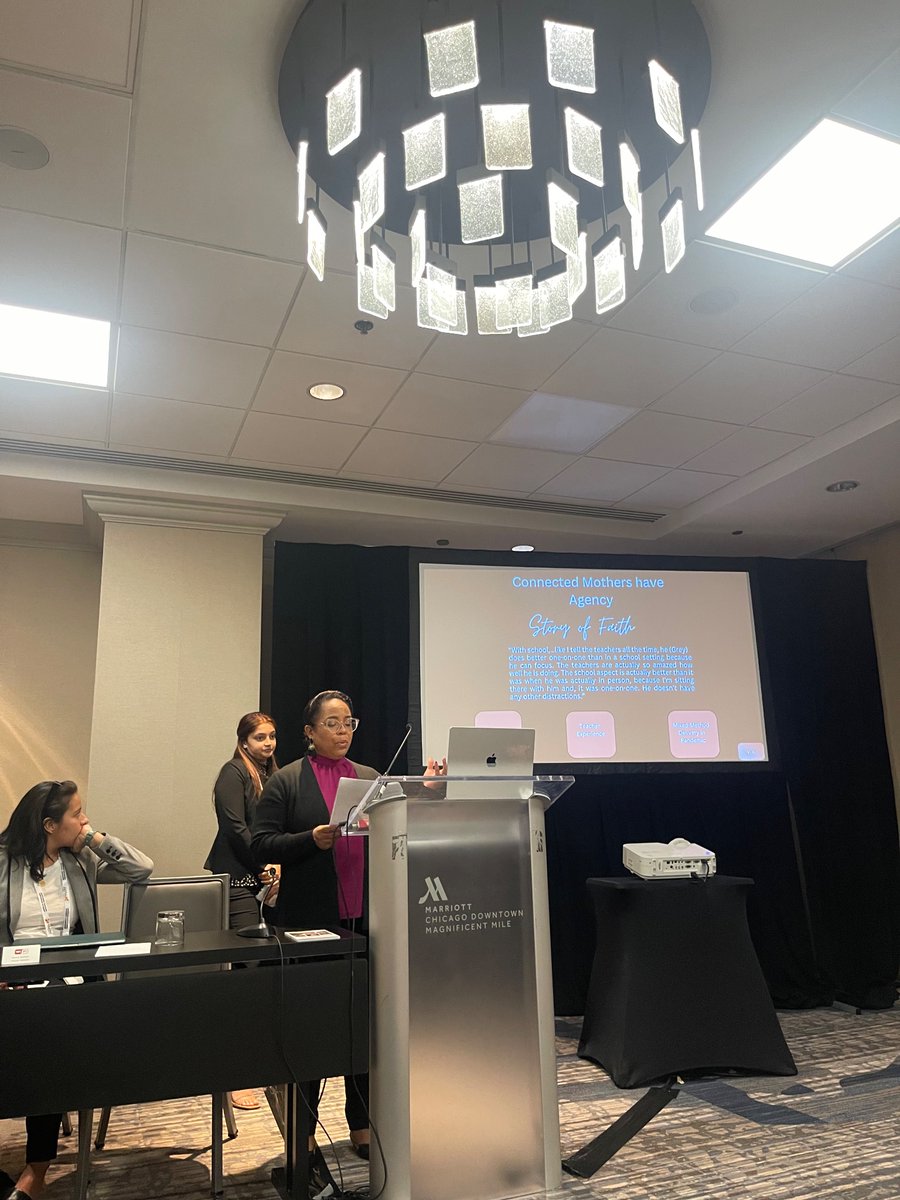 VeronicaYKang's tweet photo. Great times discussing culturally sustaining family school partnership (Alex Peña),impact of EC expulsion on families (Rabia Zabid, @ProfeCoba @SETLLab) &amp;supporting families of div racial, cultural, SES, employment background(@ProfMorganPhD,Kanwar Singh, Julie Sill)! #AERA23 https://t.co/YoQdKPt9a5