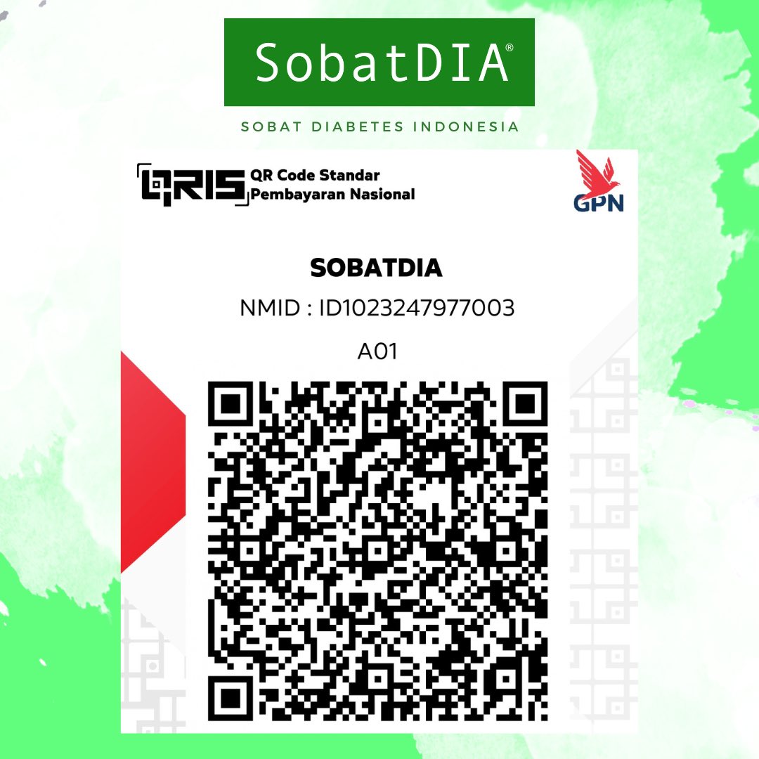 sobatdia's tweet photo. QRIS @SobatDIA berdonasi tinggal scan barcode 🫶🏻💚 Diabetes Charity Indonesia https://t.co/jqLZPCrkfv