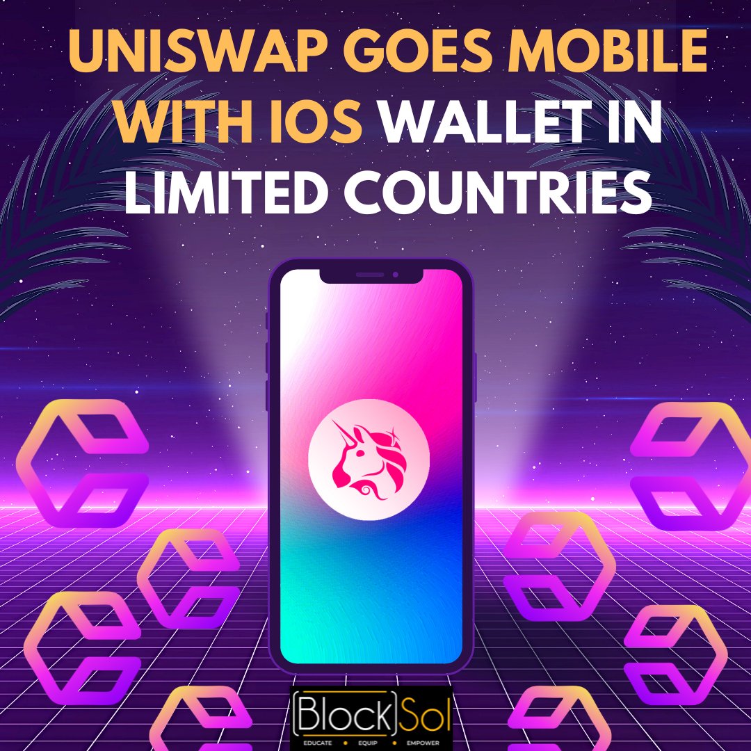 Uniswap goes mobile! 📷📷 Manage your cryptocurrency holdings with ease in select countries using the new iOS mobile wallet from Uniswap.

#Uniswap #iOSwallet #DeFi #cryptocurrency #blockchain #digitalassets #crypto #cryptoexchange #decentralized #mobilewallet #cryptoapp #Finance