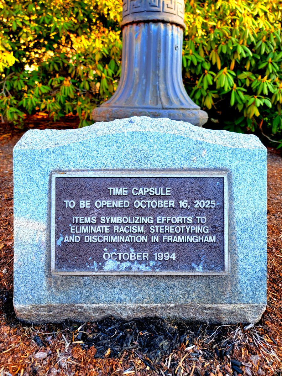 OnlyInBOS's tweet photo. A reminder that Framingham has a time capsule set to open in 2025... https://t.co/uvNi59rWSS