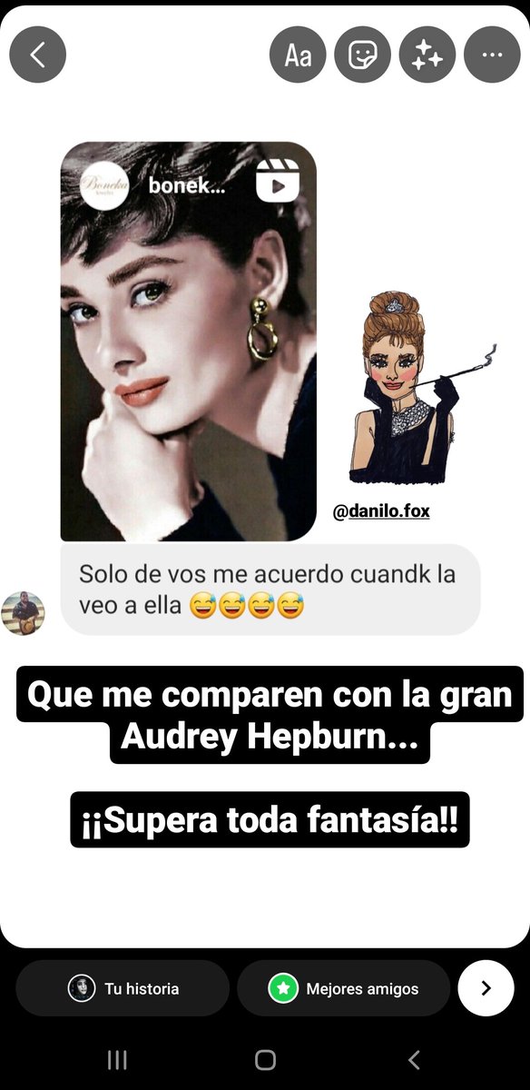 EllebyVia's tweet photo. ¡No lo voy a superar nunca! I am being compared to the great Audrey Hepburn. Beyond my wildest fantasies!!! https://t.co/5EXowzkY14
