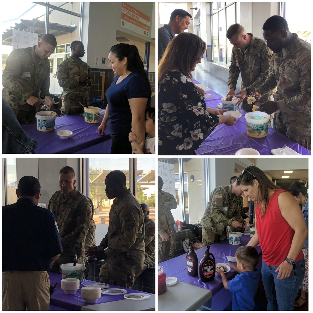 Laura_TMedina's tweet photo. I love our feeder pattern events! Thank you for joining us at our ice cream social where we had the opportunity to visit with other military families in our community. Thank you Fort Bliss soldiers for always supporting our Clint Community events. โค๏ธ๐ค๐๐บ๐ธ๐ #militarystrongcisd https://t.co/tVhbvtANXu
