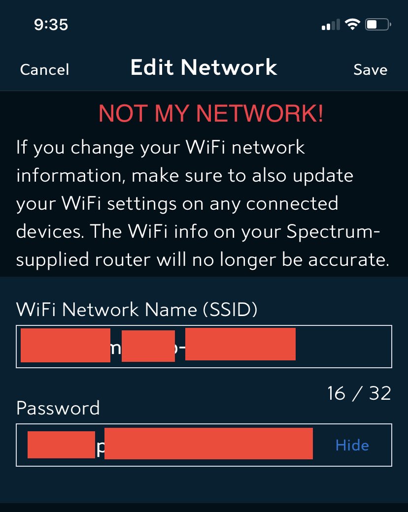 deaconlight's tweet photo. @GetSpectrum How about a commitment to secure internet instead? https://t.co/QHtNzFTGC6