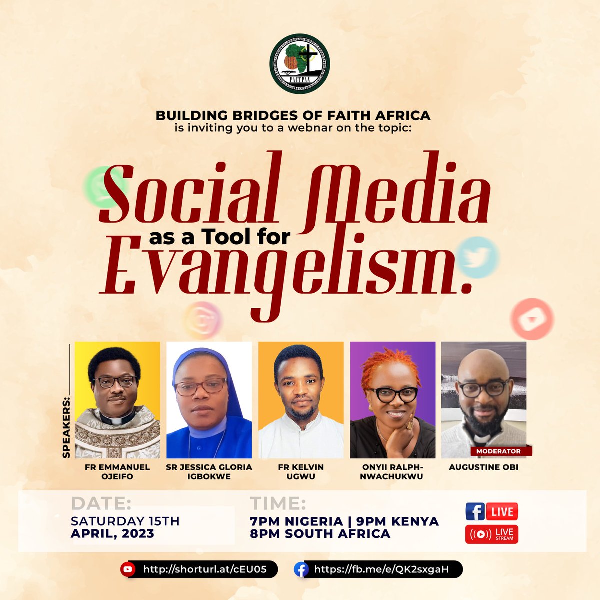 We will be live here for this great conversation.
 
BBI Africa, a working team of the Church of Now Unit of Pan-African Catholic Theology and Pastoral Network – PACTPAN — is excited to invite you to join us..
1/4

@TheiPriest 
@stanchuilo 
@Synod_va 
@synod