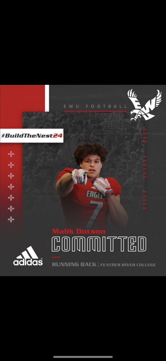 MalikDotson6's tweet photo. I would like to thank my mama, family, and coaches for believing in me and making me into the person I am today. 100% committed 🦅@EWUFootball @CoachG_FRC @CoachMelly_FRC @CoachChapin @Coach_BJFarrell @CoachBestEWU https://t.co/6q74XiElyR