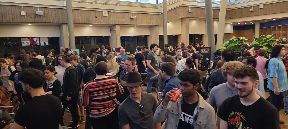 NCgameDev's tweet photo. So great to see all the hard work and passion our students put into making games, back on full display at GD Launch 2023! Wonderful evening hanging out and celebrating a great year back on campus! https://t.co/aN65FOTCLv