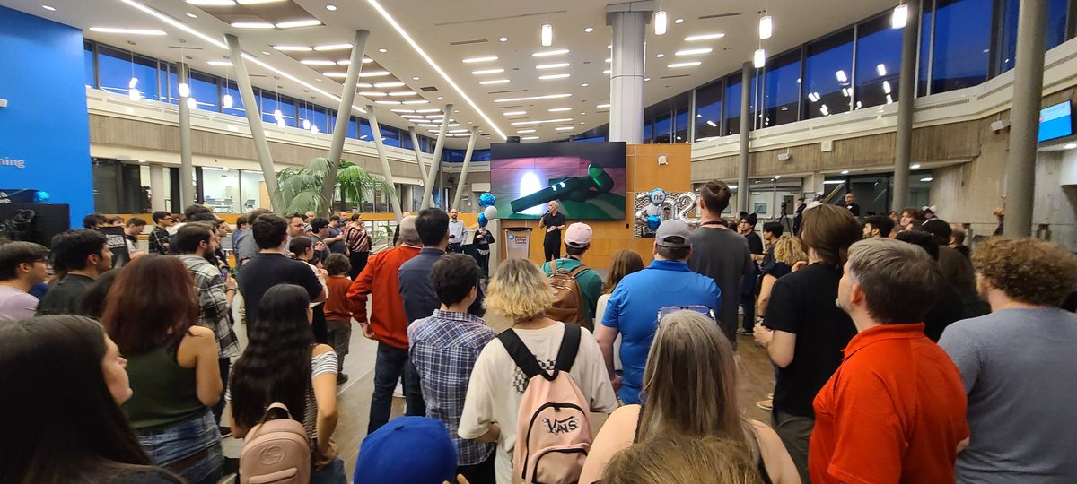 NCgameDev's tweet photo. So great to see all the hard work and passion our students put into making games, back on full display at GD Launch 2023! Wonderful evening hanging out and celebrating a great year back on campus! https://t.co/aN65FOTCLv