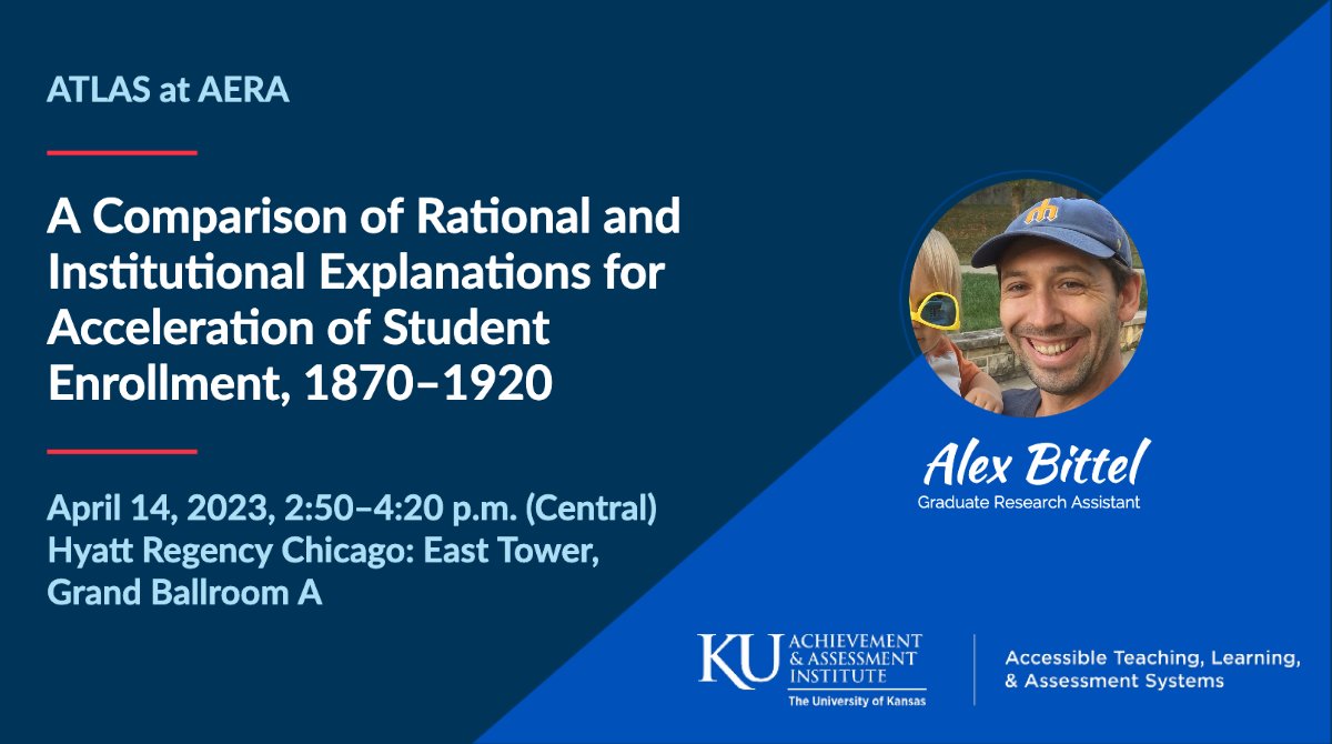atlas4learning's tweet photo. Alex Bittel has been with ATLAS since September 2019. Our GRAs work with teams across the center and delve into topics of interest. Don’t miss Alex’s quantitative analysis of two explanations for the growth of public education in the 19th and early 20th centuries.
#AERA23 #NCME23 https://t.co/hxeB5cEK2K