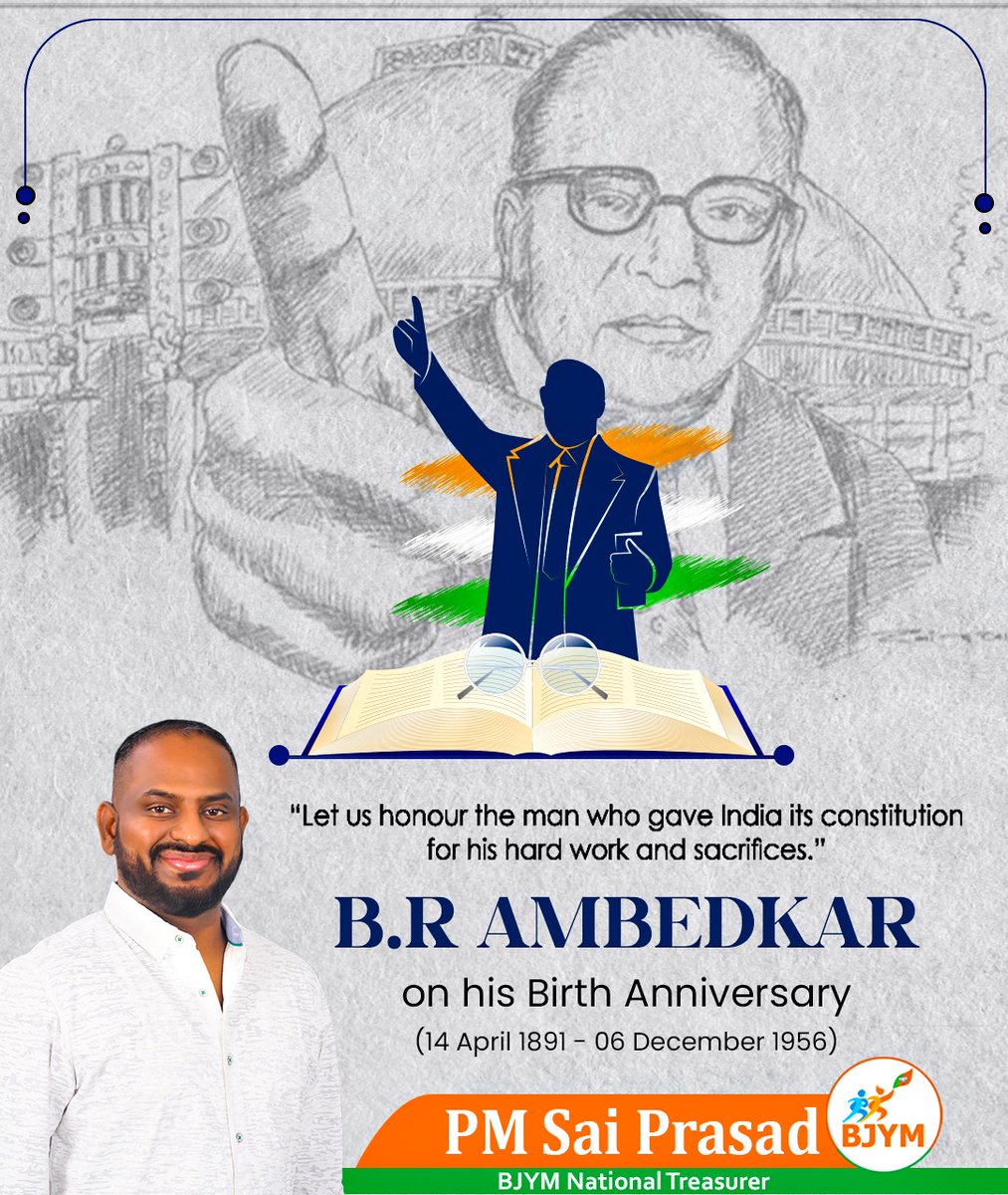 pm_saiprasad's tweet photo. My homage to the architect of our constitution and a great social reformer, Bharat Ratna Dr. #BabasahebAmbedkar Ji on his birth anniversary. 

His teachings and values of humanity will inspire generations to come. https://t.co/y3hr21WrHS