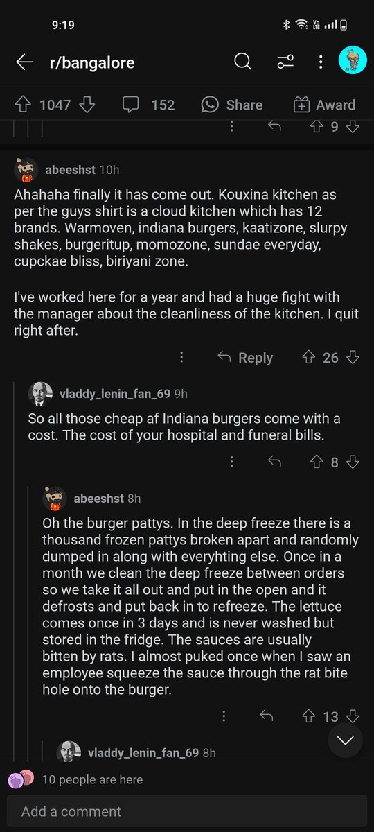 ShadmaShaikh's tweet photo. Shocked to see the state of these cloud kitchens in Bengaluru. Apparently the pictures are from Kouzina kitchen that runs multiple outlets including, warm oven, Kaatizone, slurpy shakes. https://t.co/aV8VxDRl2D