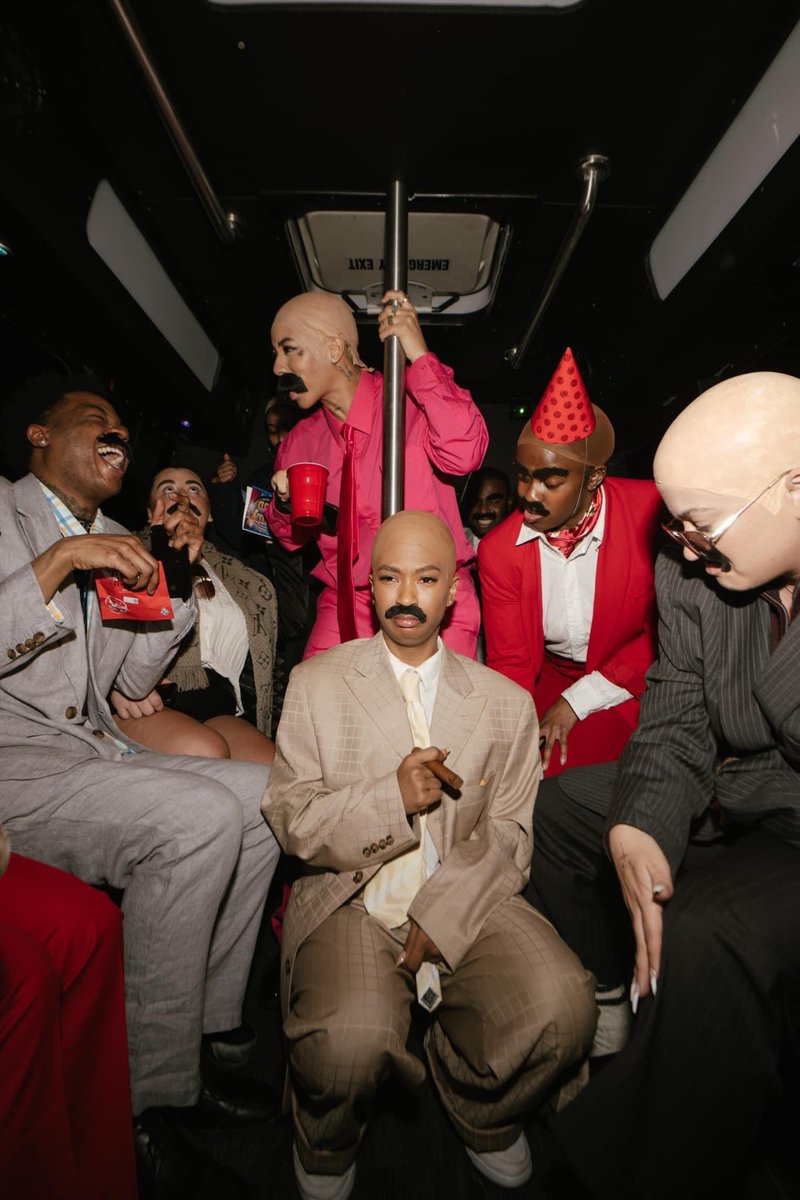 KhadiDon's tweet photo. I had my friends dress up as Steve Harvey for my birthday. Got a party bus and did karaoke. Aye man… get you some turnt friends 😂🎉!!! https://t.co/J5SVpWuUsc