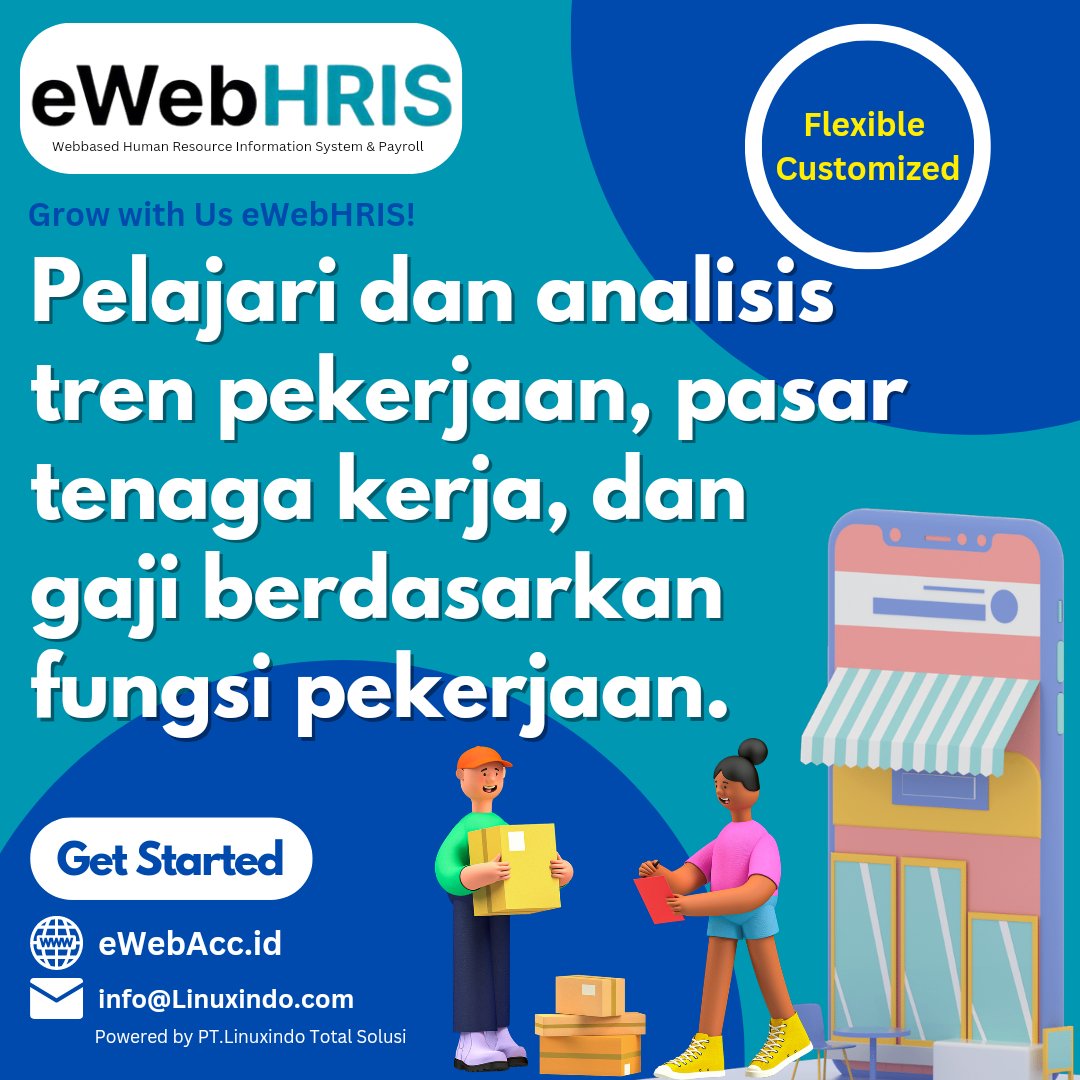 ewebacc's tweet photo. Pelajari dan analisis tren pekerjaan, pasar tenaga kerja, dan gaji berdasarkan fungsi pekerjaan. 

Grow with Us eWebAcc &amp; eWebHRIS! 

#eWebAcc #ERP #Accounting #Finance #ERPforSME #SME #eWebHRIS #HRIS #HRD #Keuangan #Manufacturing #Indonesia 
#business #industrial https://t.co/ZViTQgPSJD