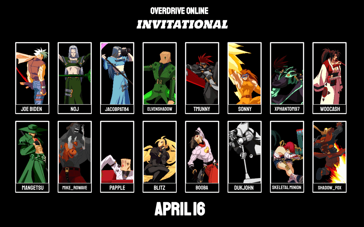 THRILLHO_125's tweet photo. This event has been 6 months in the making now, and I'm excited to present the first Overdrive Online Invitational!

Get ready to watch 16 of the best North American Plus R players go at it THIS Sunday!

Bracket: https://t.co/vfpFSiq9SQ

Matcherino: https://t.co/6GzQ6AFNql https://t.co/zN74xpY4Ct