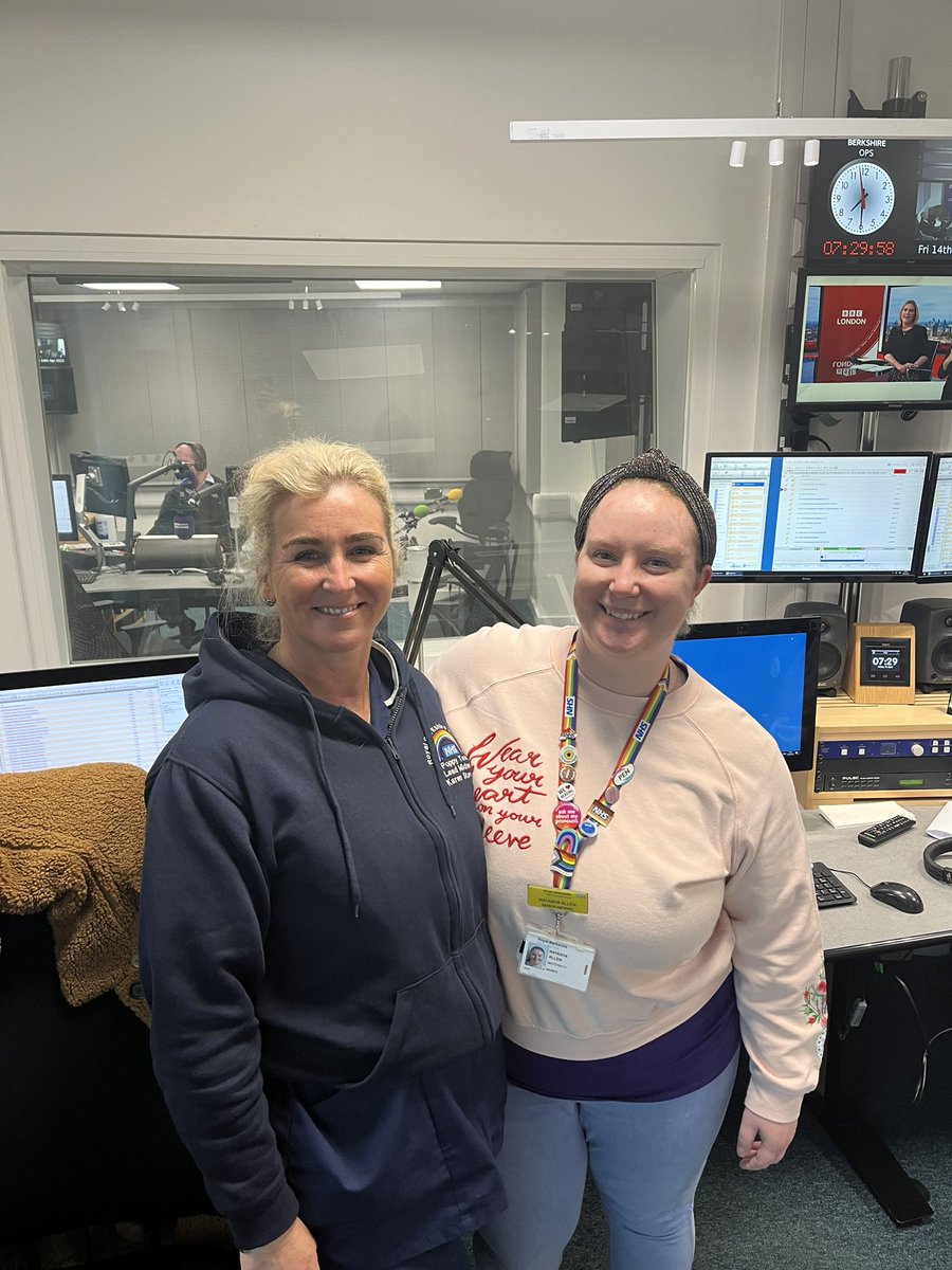 Early start at @BBCBerkshire - Karen Stevens (Poppy Midwife and Team Lead) and myself were invited to come along and talk about the @RBNHSFT Women and Birthing People Seeking Sanctuary Clinic #equityinmaternity #reducinghealthinequalities @TeamCMidO