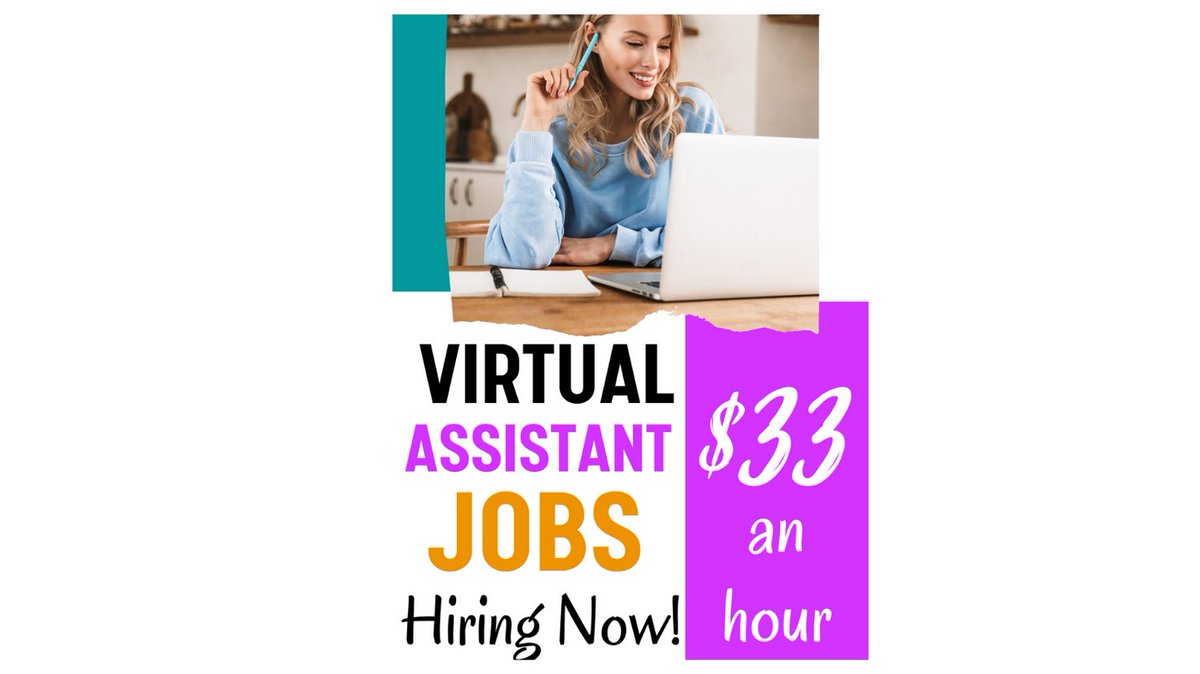 Hiring  Now !!!   Virtual assistant jobs  $33 a hour combine  all 5  to make up  to $400 a day  
for  face book , Twitter , You Tube , Rumble  and  Pinterest   - bit.ly/3o1wvCz