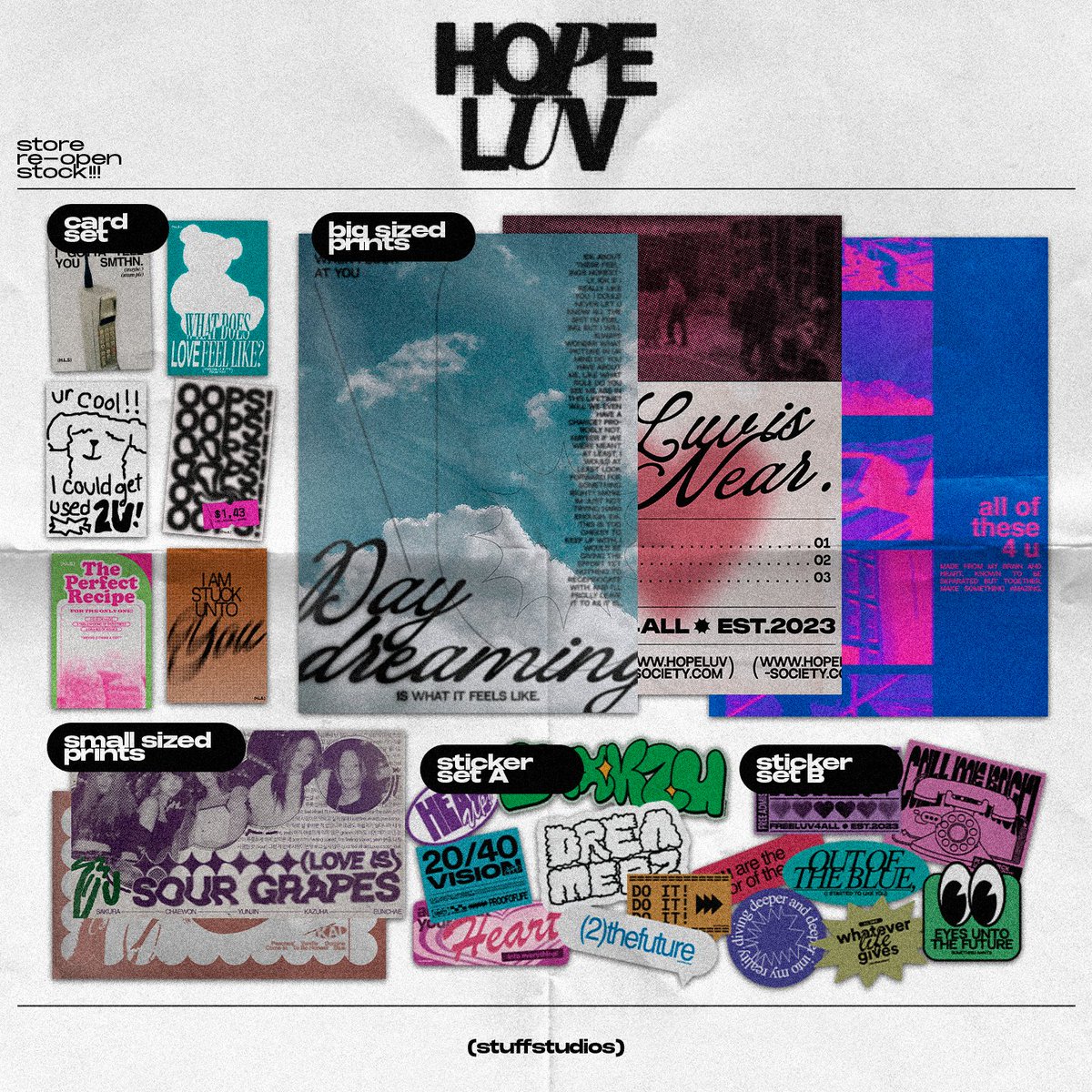 'HOPELUV SOCIETY' by stuffstudios!
release date — 04.23.2023
— info below! ⬇️