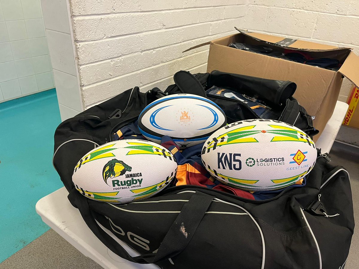 CobhamRFC's tweet photo. Some of the donations for the Vets tour to Jamiaca - these will be given to Jamaican schools.

Thanks to you all, our sponsors and partners @GeestShipping @JpShipping #KN5 @Akuma_Sports @ramrugbyuk @RC_Kingston 1🌽🇯🇲 https://t.co/gSPZCjZXbE