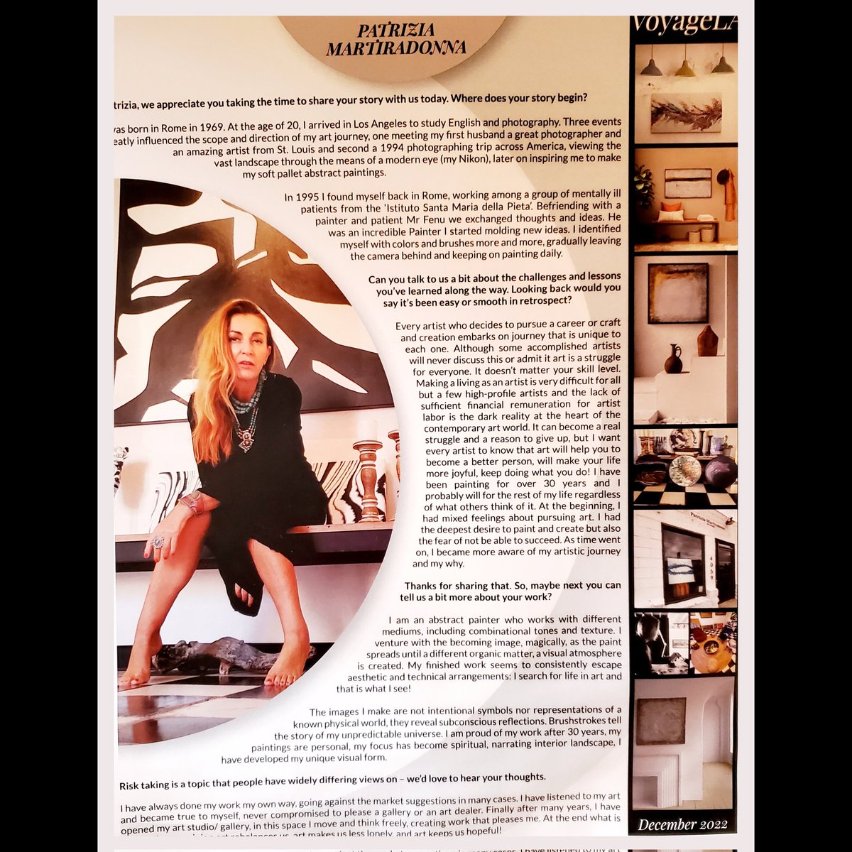 letthepaintflow's tweet photo. My voyage LA interview. 
Is #art in your #life ? https://t.co/k22GRTAutq