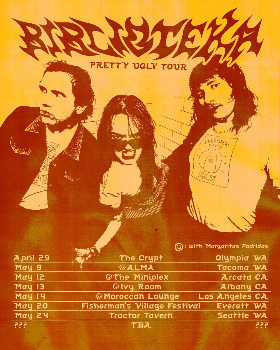4/29 - Olympia, WA - The Crypt
5/9 - Tacoma, WA - ALMA ᵕ̈
5/12 - Arcata, CA - The Miniplex ᵕ̈
5/13 - Albany, CA - Ivy Room ᵕ̈
5/14 - Los Angeles, CA - Moroccan Lounge ᵕ̈ 
5/20 - Everett, WA - Fisherman’s Village 
5/24 - Seattle, WA - Tractor Tavern
ᵕ̈ = w @margaritaspodridas