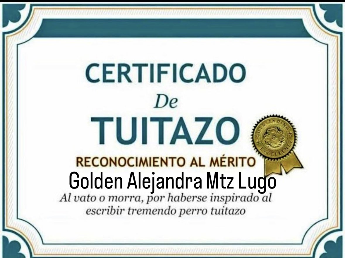 itsmaomao's tweet photo. @alemtzl @OutReynosa a puro laikaso te dieron un santo peladón de aquello todas las demás respuestas. Firme acredora de este certificado amiga. Enhorabuena ⭐️ https://t.co/dxoxIdKNlP