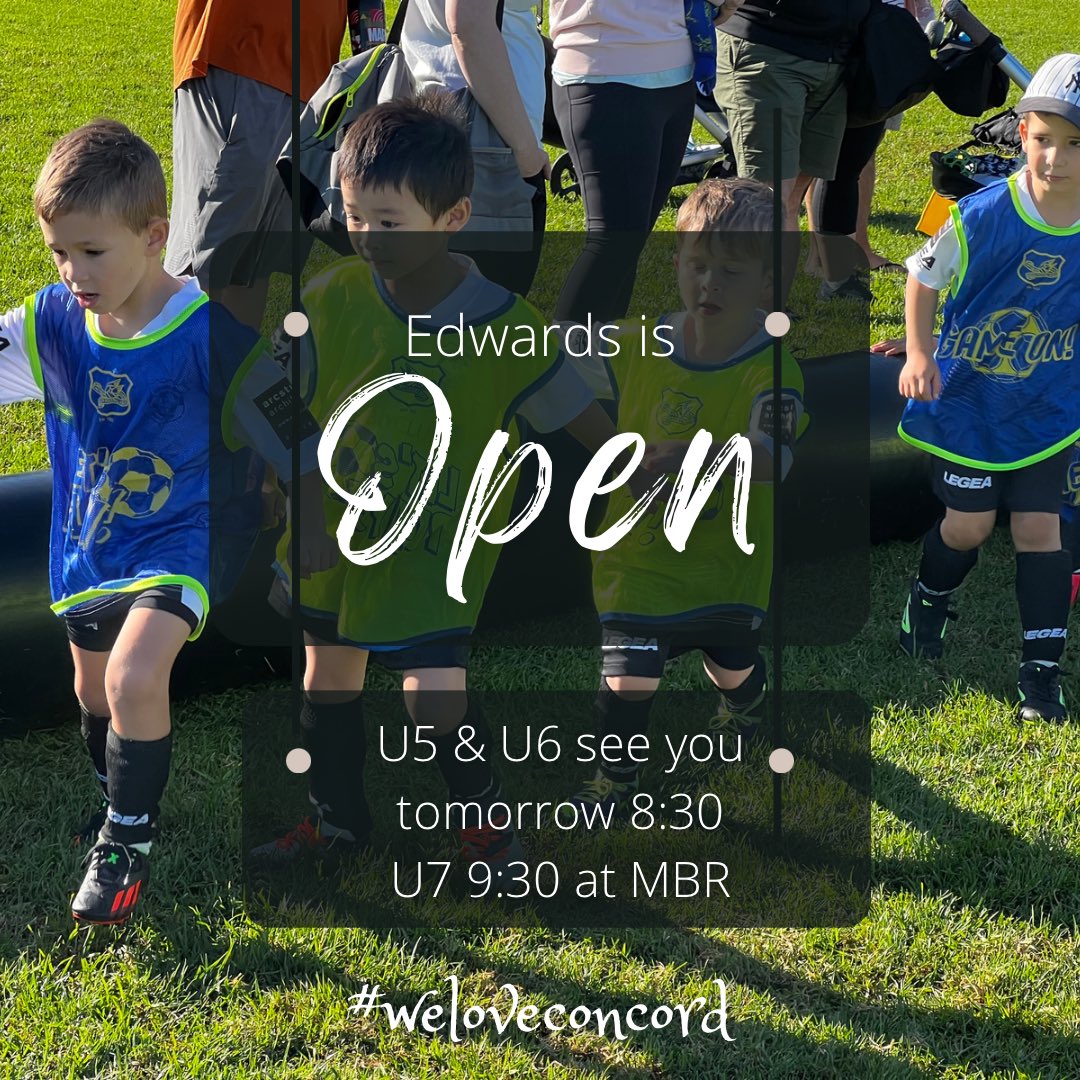 ConcordJSC's tweet photo. Unexpected after all the rain, but it’s on! See you tomorrow! https://t.co/VVCSX3rFcq