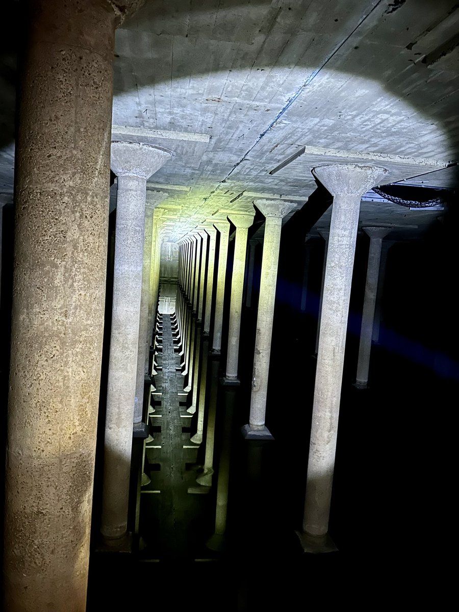 Really great #WaterNerd experience this evening as we got a tour of the Buffalo Bayou Cistern, an underground cistern built by the city of Houston back in the day to store drinking water for the city.