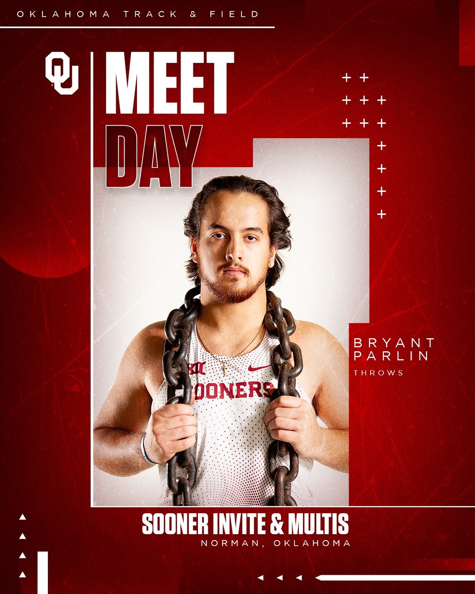 Meet Day in the 4️⃣0️⃣5️⃣

🏃‍♂️ | Sooner Invitational &amp; Multis
📍 | Norman, Okla. 
🏟️ | John Jacobs Track &amp; Field Complex
⏰ | 10:30 a.m. CT
🎟️ | Free Admission
📊 | bit.ly/43ICGMq

#BoomerSooner☝️💨