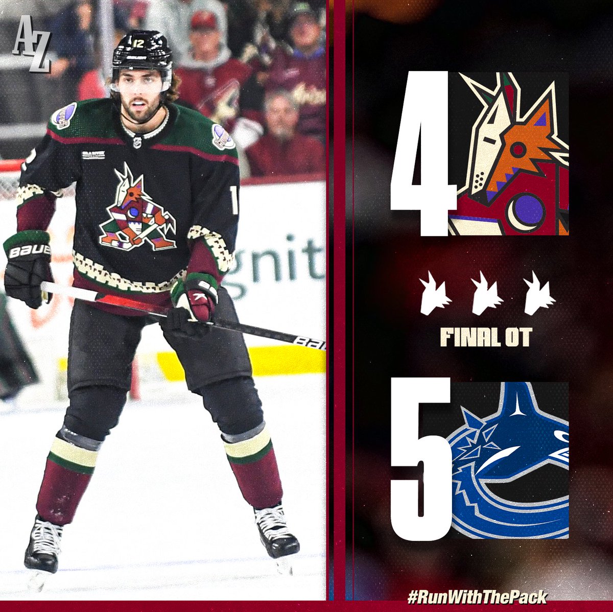 Arizona Coyotes on Twitter: "Final from the last game of the season."