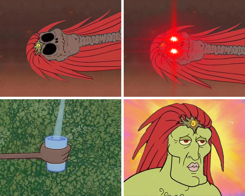 Trisma_X's tweet photo. He was just thirsty (this is now canon) #TearsoftheKingdom #TOTK #Zelda #rehydratedganondorf #rehydrated #ganondorf https://t.co/iWQTriJen8