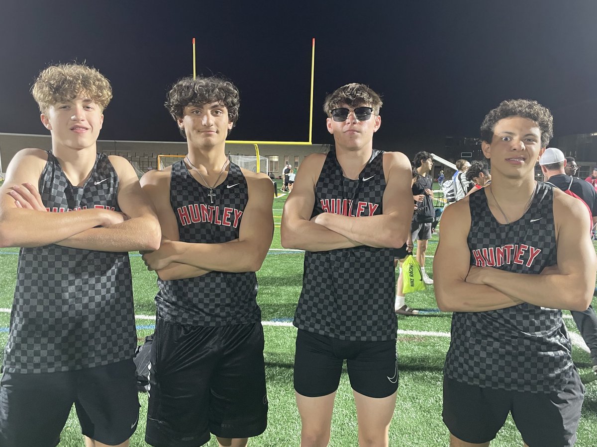 Huntley Boys Track and Field (@huntleyboyst_f) on Twitter photo This crew handled the F/S 4x2 and 4x4 for us tonight…<a href="/colin_masten/">Colin Masten</a> @Don_key6969 <a href="/zach_rysavy42/">Zach Rysavy</a> <a href="/BowerBraylon/">Braylon Bower QB 2025</a> take 2nd in the 4x4 (3:42.43) and 5th in the 4x2 (1:37.12 with a botched exchange when leading). Good night from these guys! This crew handled the F/S 4x2 and 4x4 for us tonight…<a href="/colin_masten/">Colin Masten</a> @Don_key6969 <a href="/zach_rysavy42/">Zach Rysavy</a> <a href="/BowerBraylon/">Braylon Bower QB 2025</a> take 2nd in the 4x4 (3:42.43) and 5th in the 4x2 (1:37.12 with a botched exchange when leading). Good night from these guys!